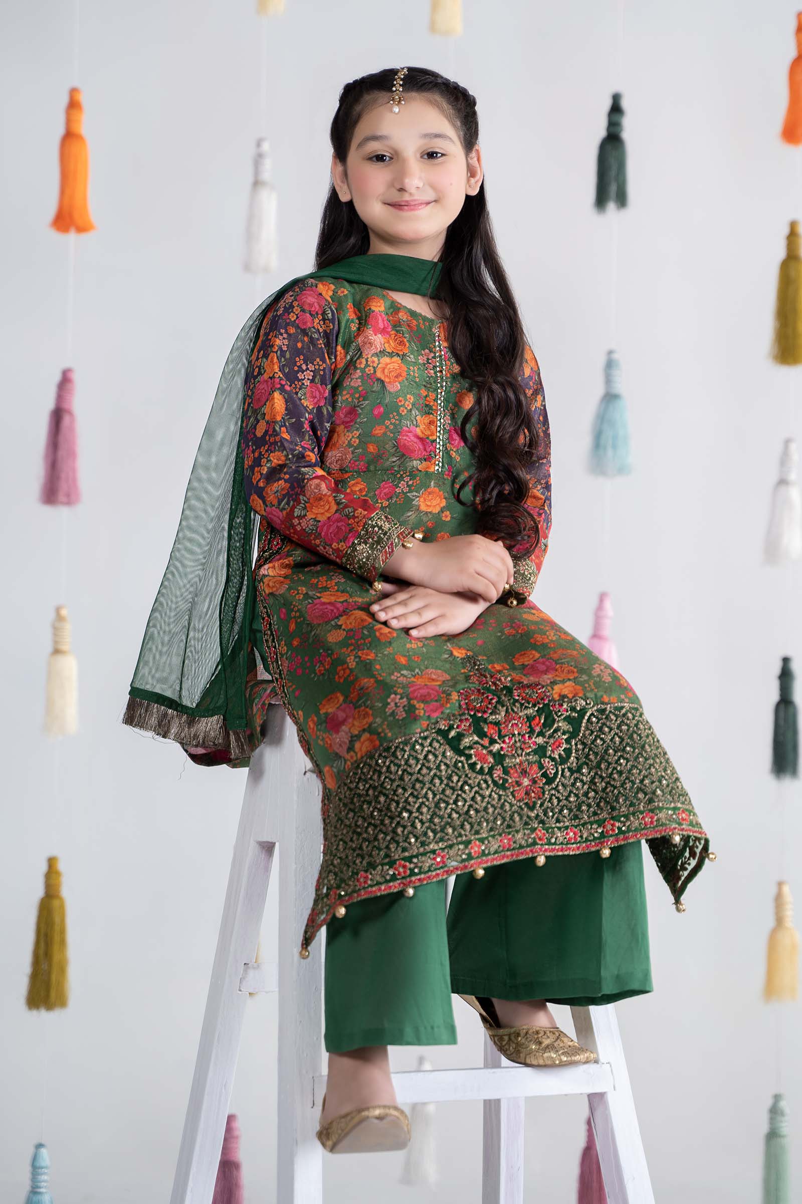 Maria B | 3 Piece Printed Cotton Masoori Suit | MKD-EA24-04 - House Of Hania