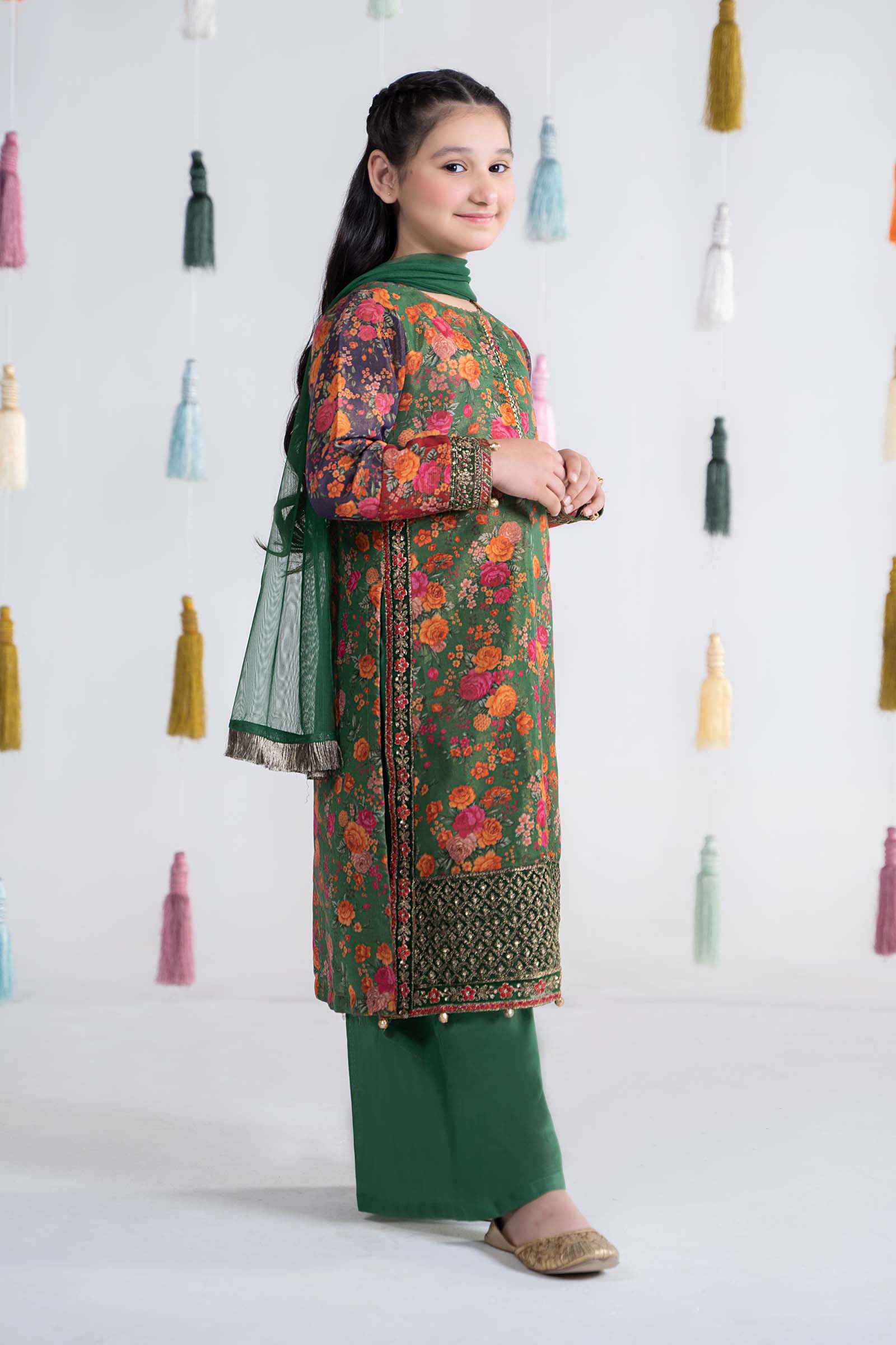 Maria B | 3 Piece Printed Cotton Masoori Suit | MKD-EA24-04 - House Of Hania