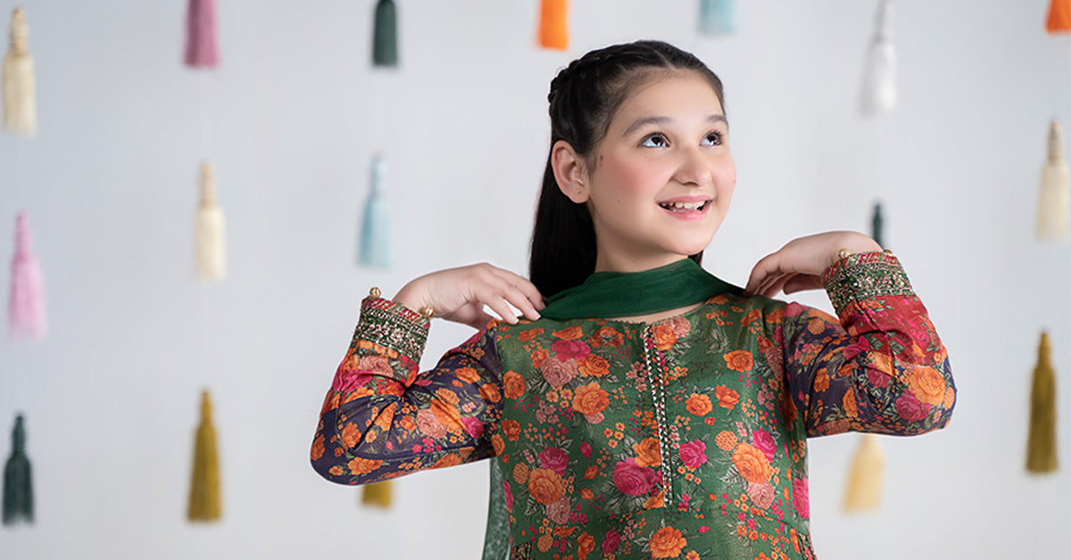 Maria B | 3 Piece Printed Cotton Masoori Suit | MKD-EA24-04 - House Of Hania