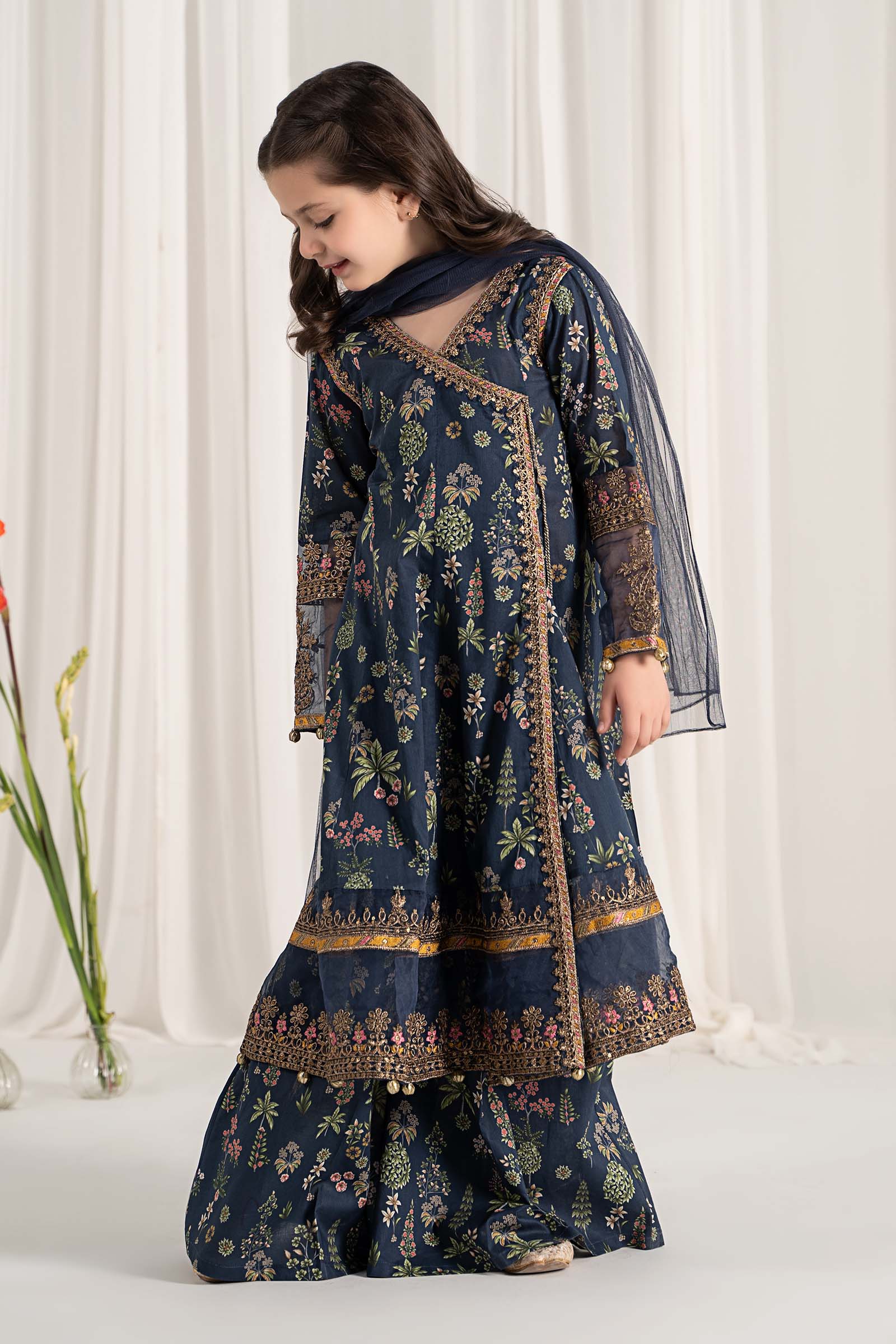 Maria B | 3 Piece Printed Lawn Suit | MKD-EF25-13 - House Of Hania
