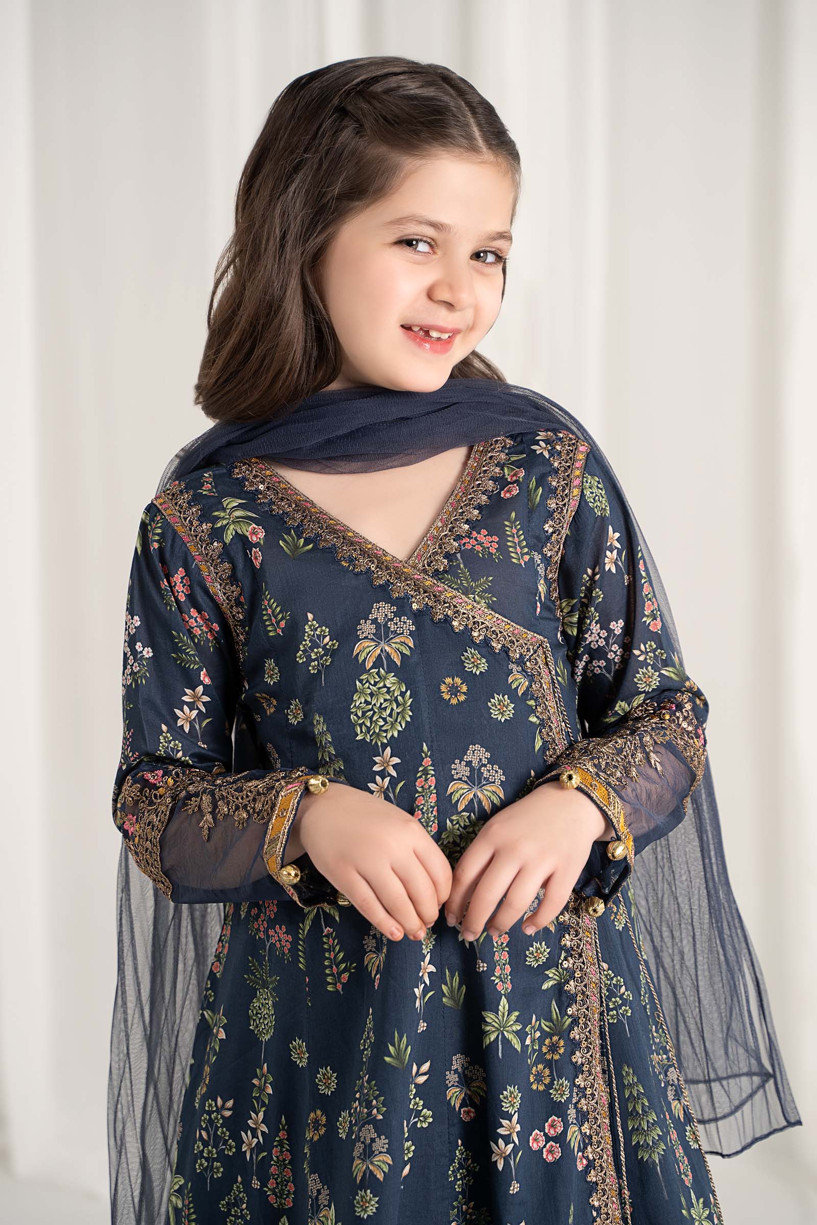 Maria B | 3 Piece Printed Lawn Suit | MKD-EF25-13 - House Of Hania