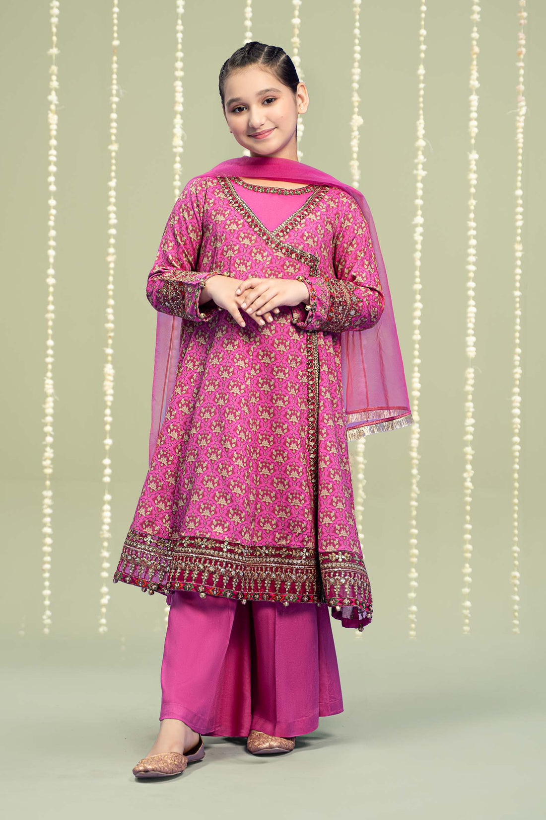 Maria B | 3 Piece Printed Linen Suit | MKD-W24-16 - House Of Hania