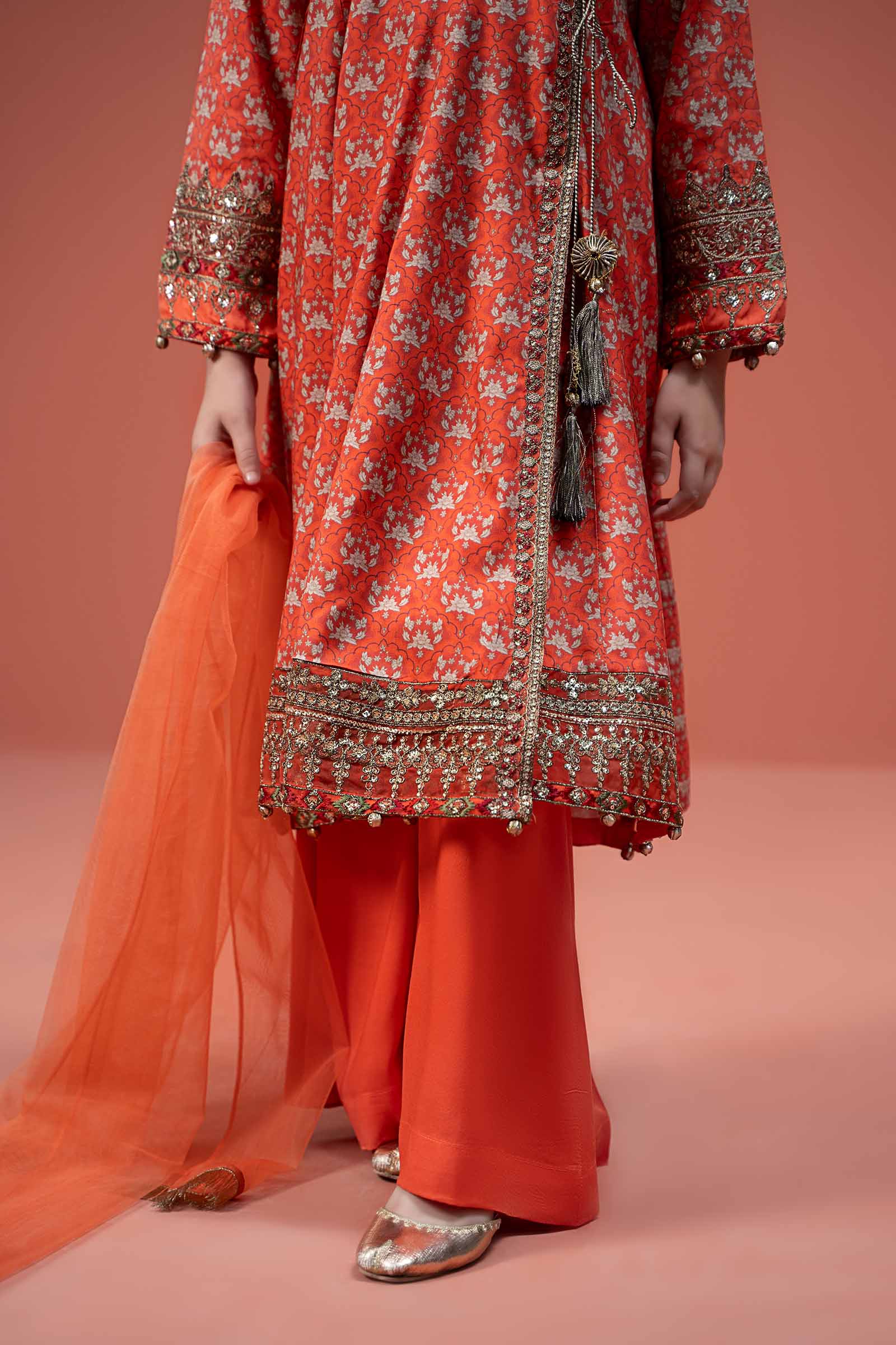 Maria B | 3 Piece Printed Linen Suit | MKD-W24-16 - House Of Hania