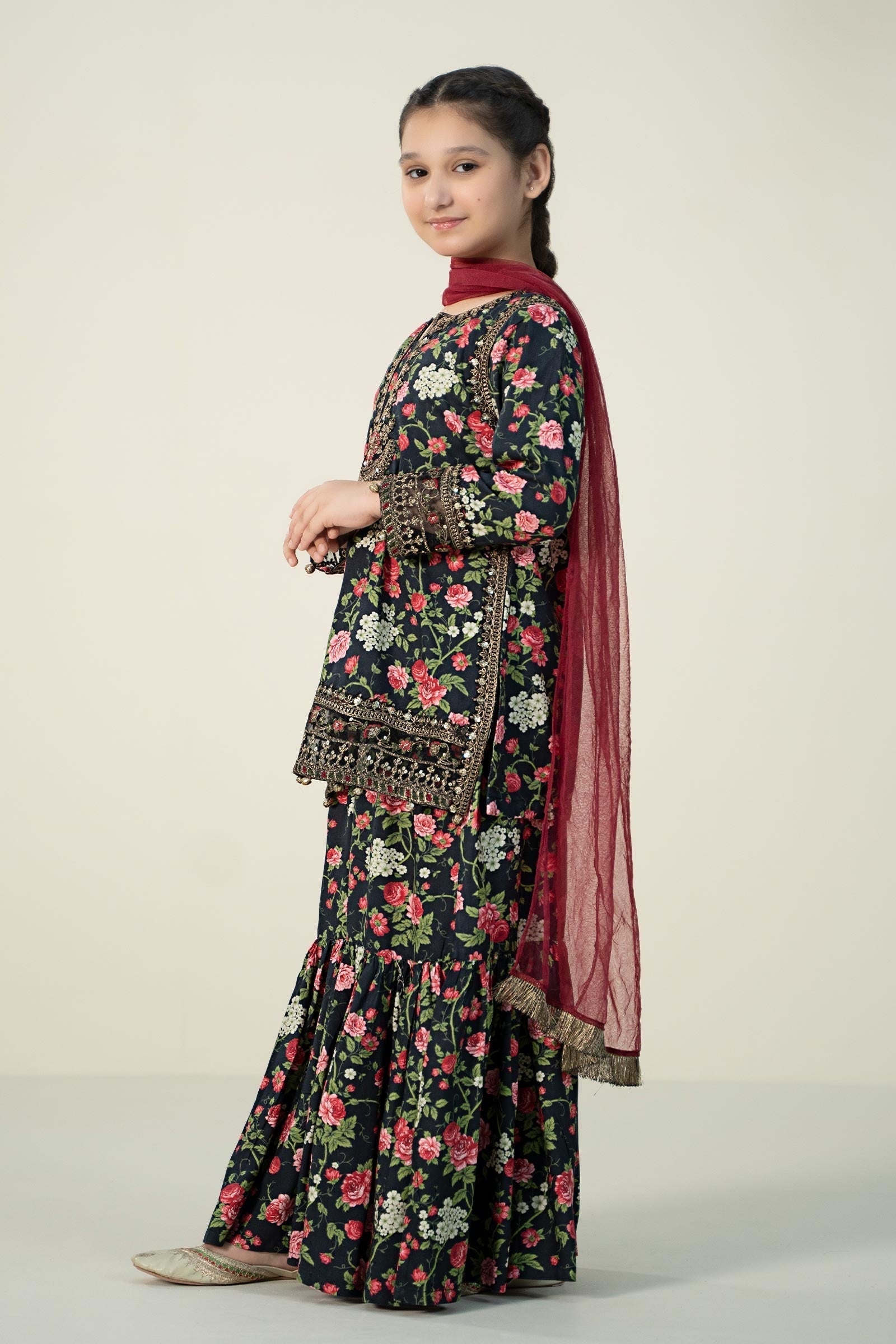 Maria B | 3 Piece Printed Linen Suit | MKD-W24-19 - House Of Hania