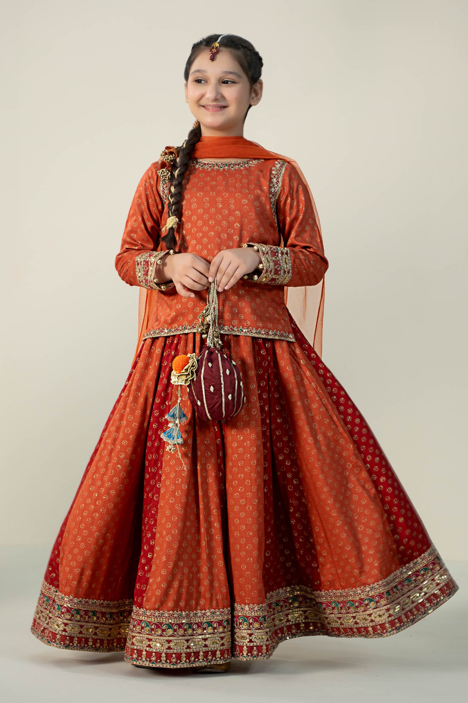 Maria B | 3 Piece Printed Linen Suit | MKD-W24-20 - House Of Hania