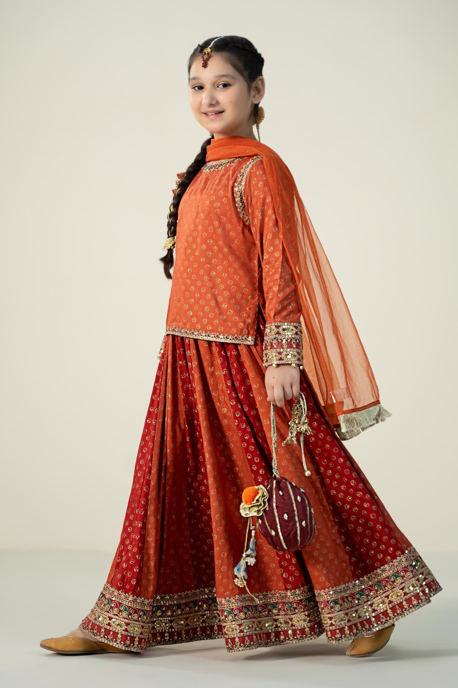 Maria B | 3 Piece Printed Linen Suit | MKD-W24-20 - House Of Hania