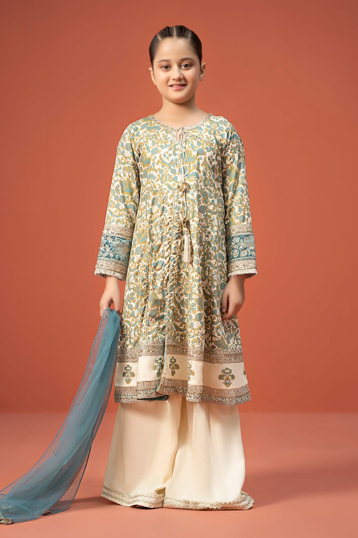 Maria B | 3 Piece Printed Linen Suit | MKD-W24-25 - House Of Hania