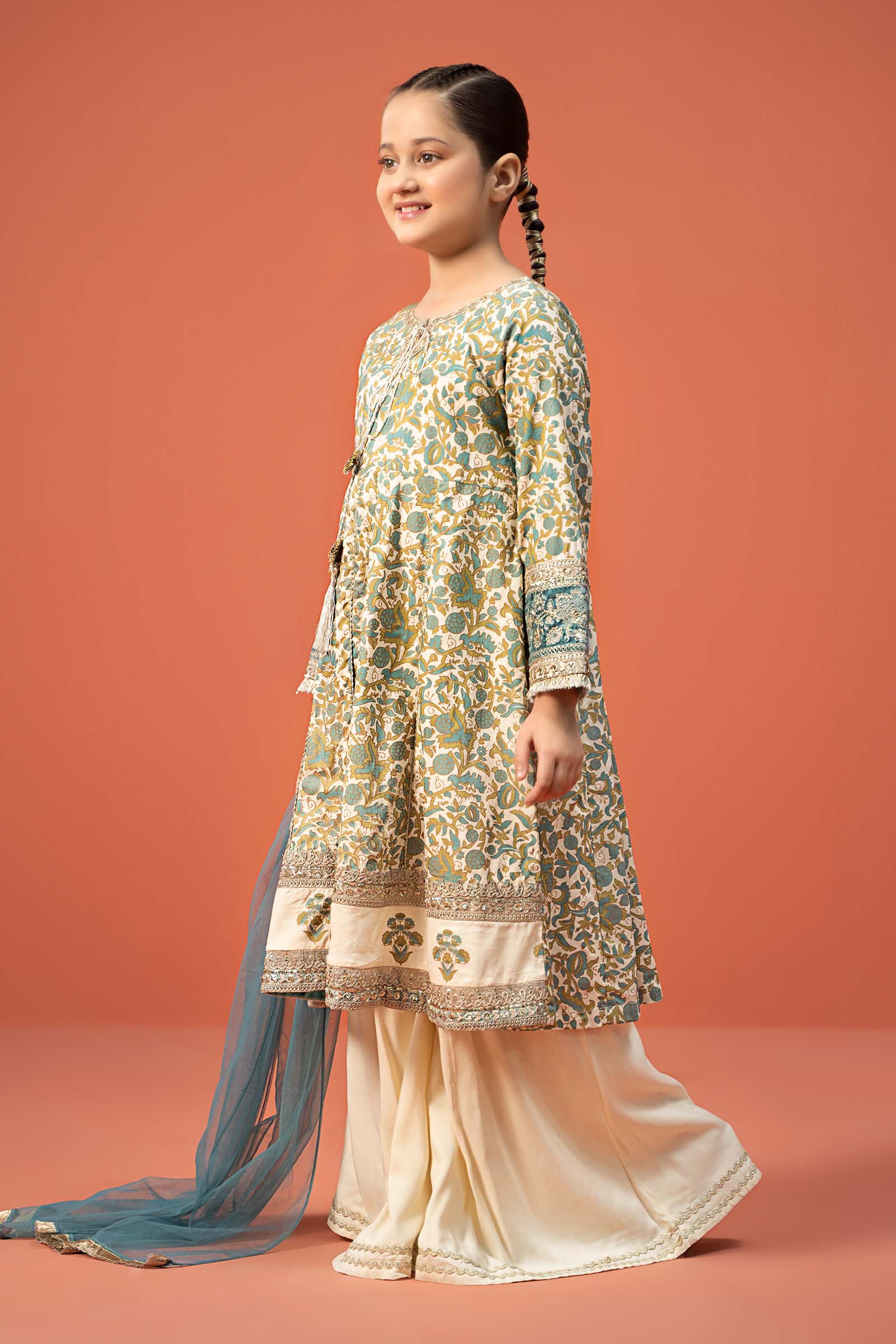 Maria B | 3 Piece Printed Linen Suit | MKD-W24-25 - House Of Hania
