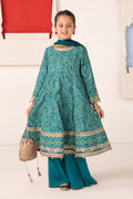 Maria B | 3 Piece Printed Raw Silk Suit | MKS-EA24-05 - House Of Hania