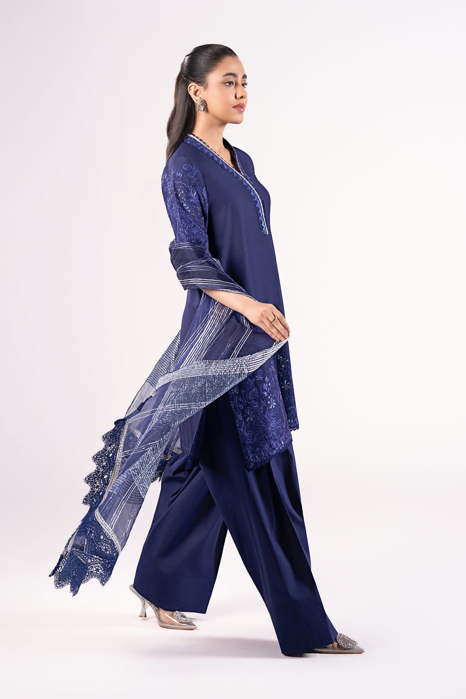 Maria B | Basics RTW | 3 Pc Embroidered Dobby Suit | MB-CS25-137 - House Of Hania