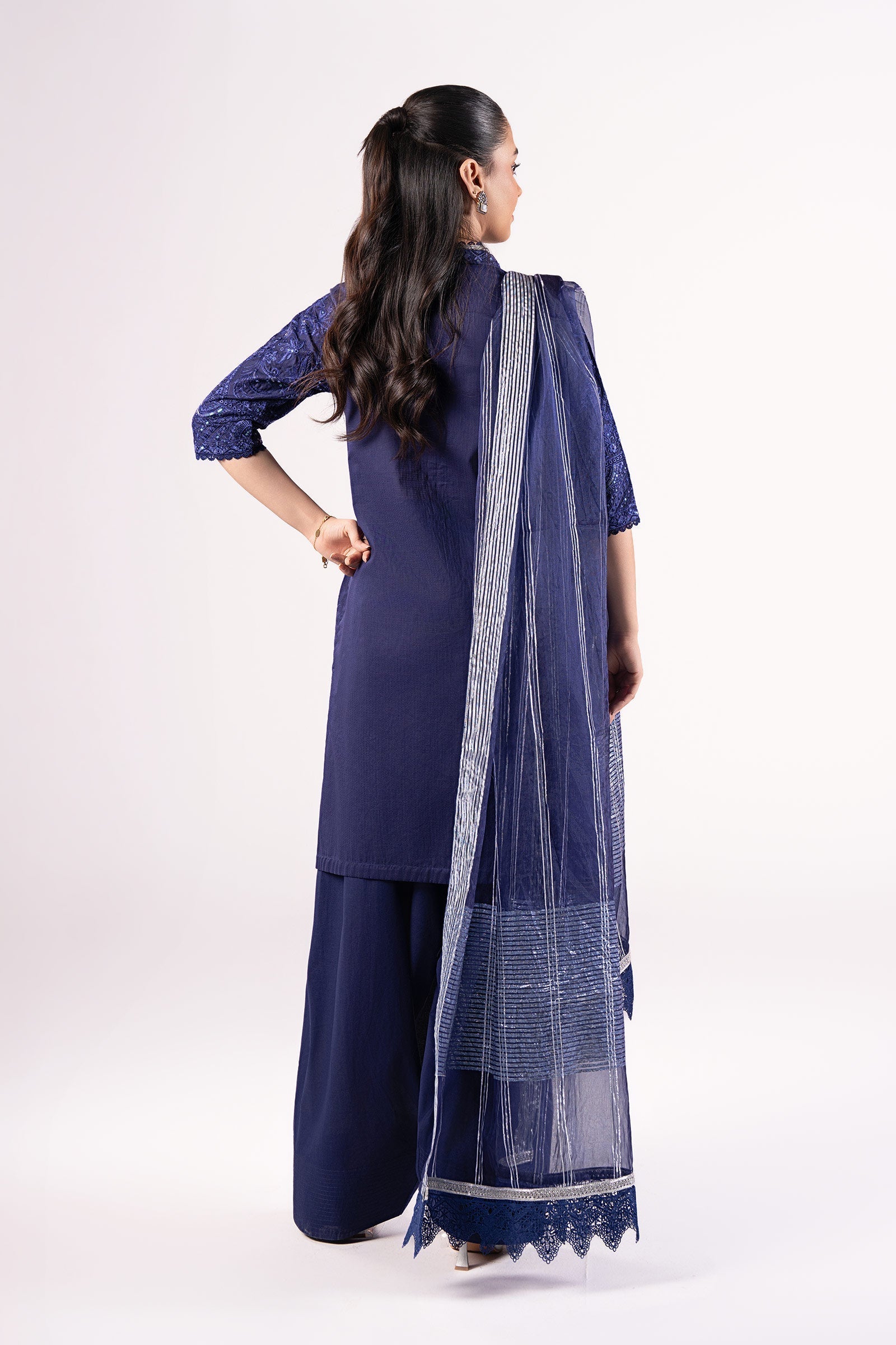 Maria B | Basics RTW | 3 Pc Embroidered Dobby Suit | MB-CS25-137 - House Of Hania