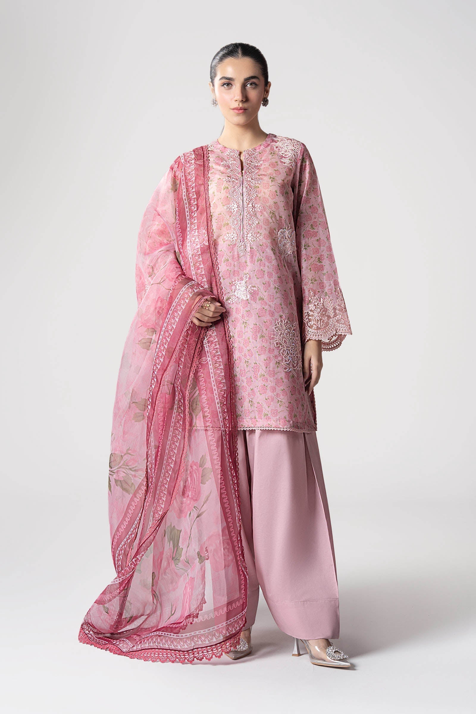 Maria B | Basics RTW | 3 Pc Embroidered Dobby Suit | MB-CS25-145 - House Of Hania