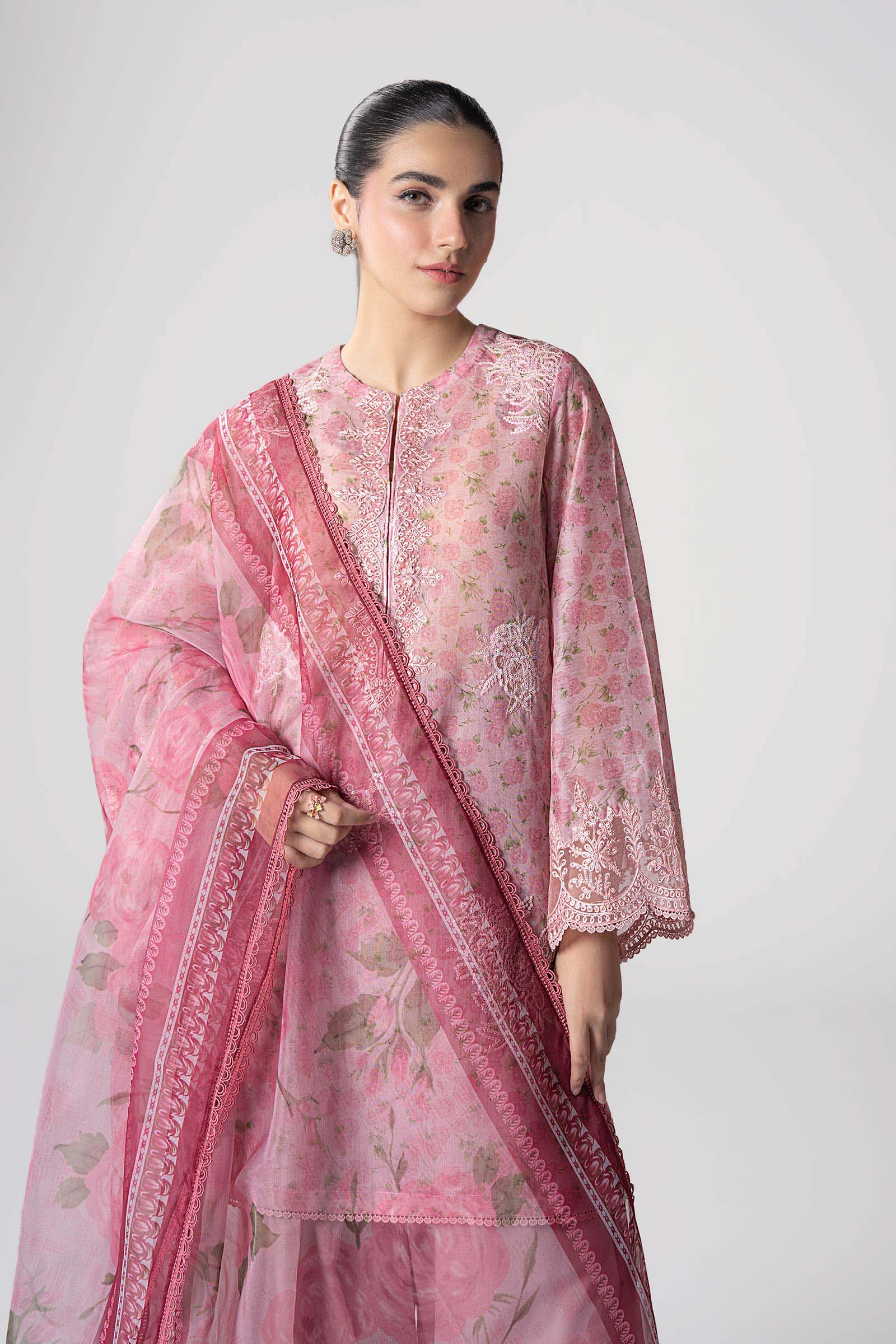 Maria B | Basics RTW | 3 Pc Embroidered Dobby Suit | MB-CS25-145 - House Of Hania