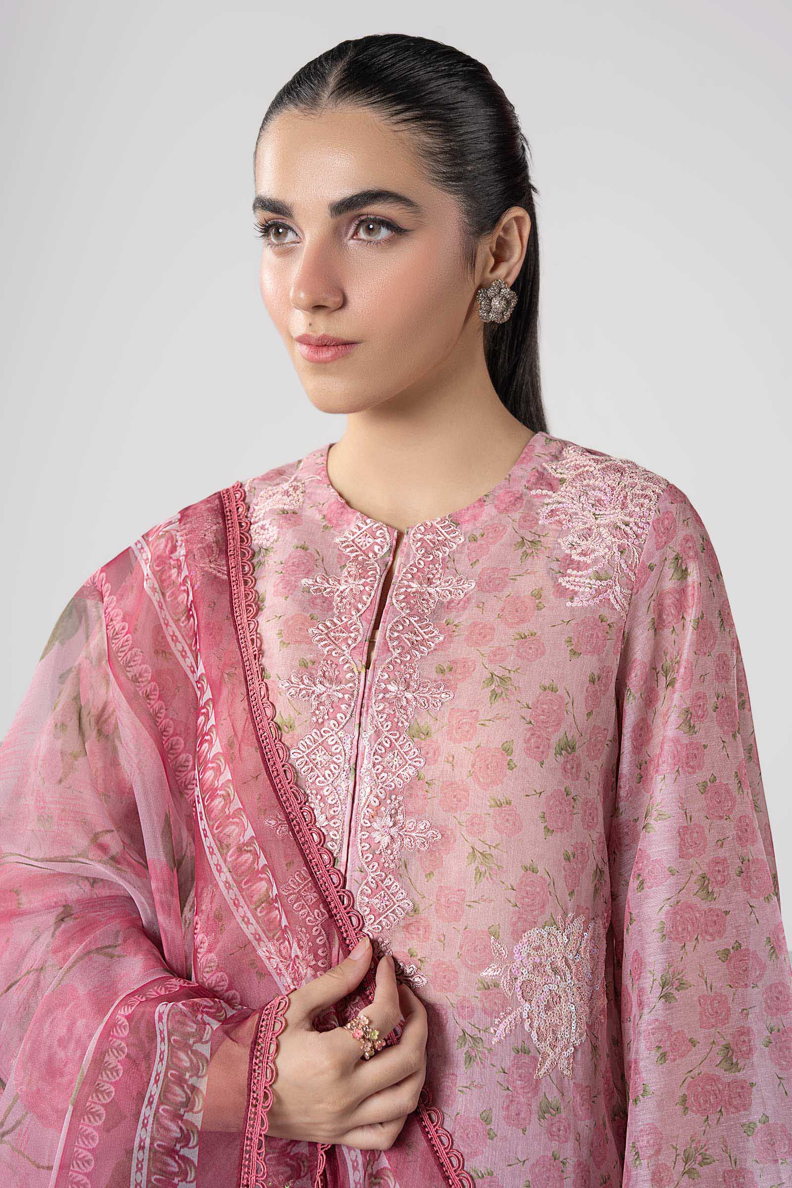 Maria B | Basics RTW | 3 Pc Embroidered Dobby Suit | MB-CS25-145 - House Of Hania
