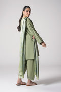 Maria B | Basics RTW | 3 Pc Embroidered Lurex Stripe Suit | MB-CS25-143 - House Of Hania