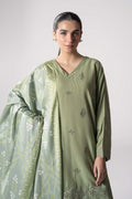 Maria B | Basics RTW | 3 Pc Embroidered Lurex Stripe Suit | MB-CS25-143 - House Of Hania
