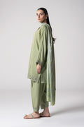 Maria B | Basics RTW | 3 Pc Embroidered Lurex Stripe Suit | MB-CS25-143 - House Of Hania