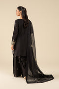 Maria B | Basics RTW | 3 Pc Embroidered Raw Silk Suit | MB-FS25-32-B - House Of Hania