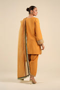 Maria B | Basics RTW | 3 Pc Embroidered Raw Silk Suit | MB-FS25-33 - House Of Hania