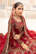Maria B | Bridal Couture | Deep Red MC-907 - House Of Hania