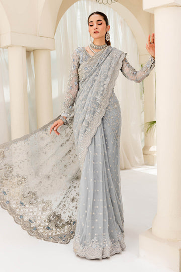 Maria B | Bridal Couture | Ice Blue MC-908 - House Of Hania
