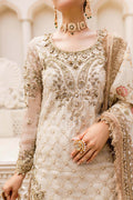 Maria B | Bridal Couture | Ivory Gold MC-906 - House Of Hania