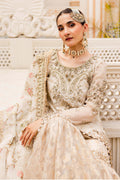 Maria B | Bridal Couture | Ivory Gold MC-906 - House Of Hania
