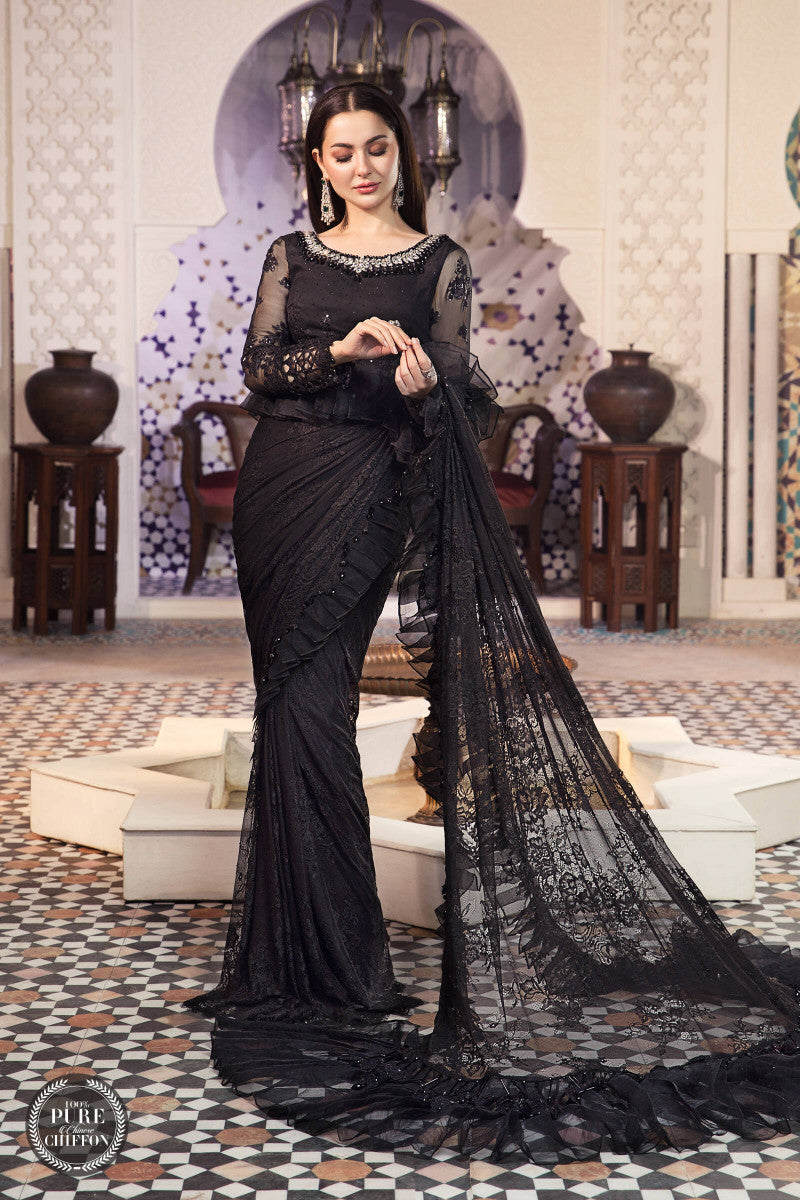 Maria B | Chiffon Collection | MPC-21-106-Black - House Of Hania