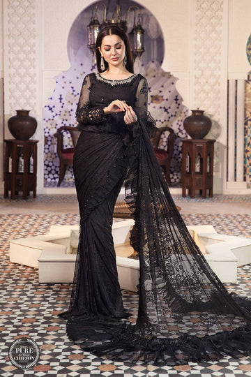 Maria B | Chiffon Collection | MPC-21-106-Black - House Of Hania