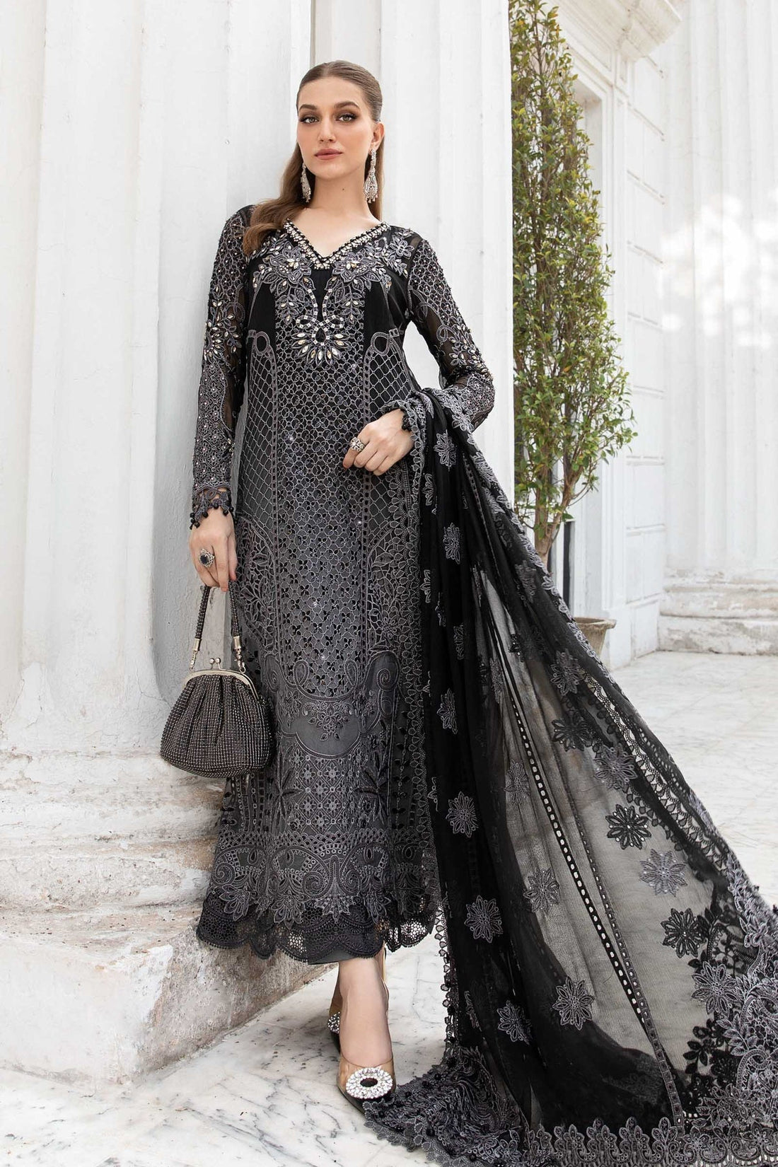 Maria B | Chiffon Formals 24 | Chiffon Suit | MPC-24-101 - House Of Hania