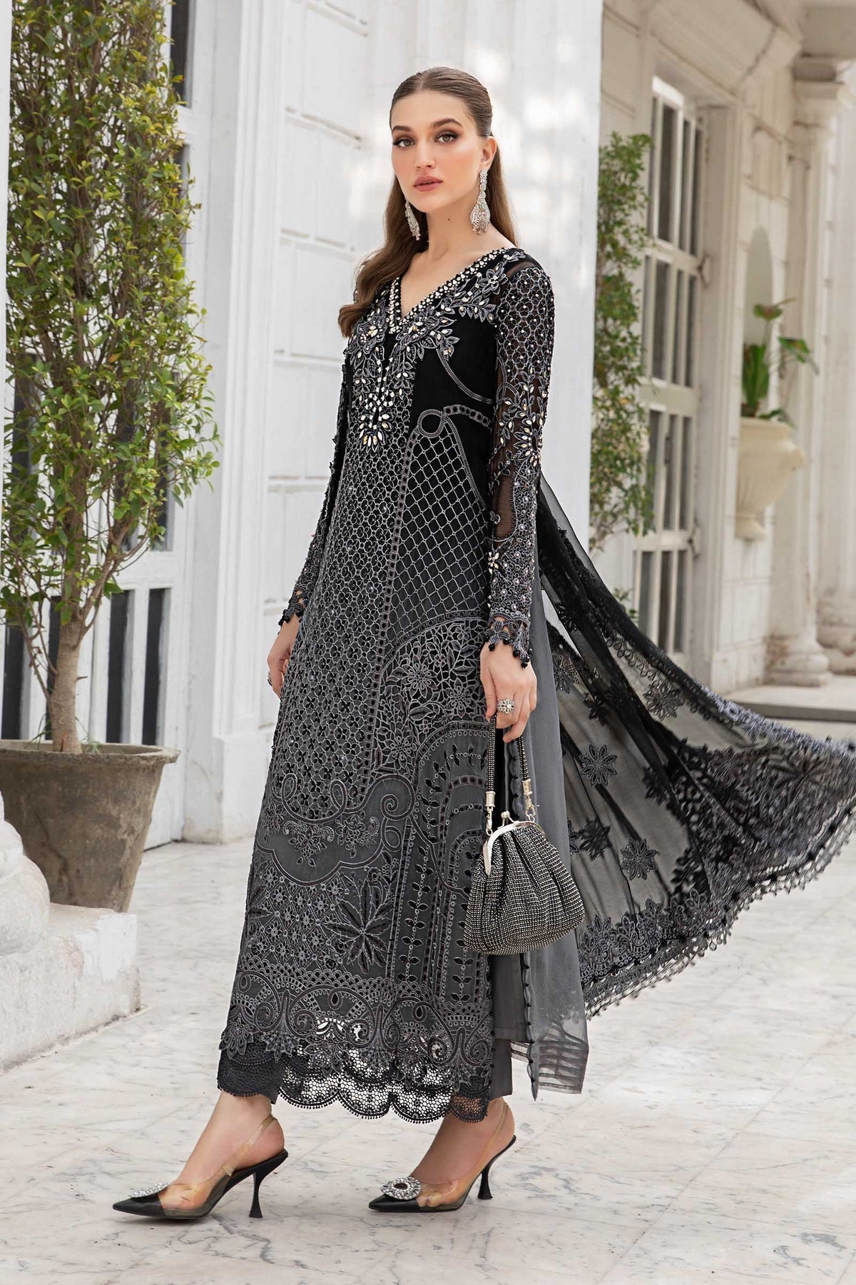 Maria B | Chiffon Formals 24 | Chiffon Suit | MPC-24-101 - House Of Hania