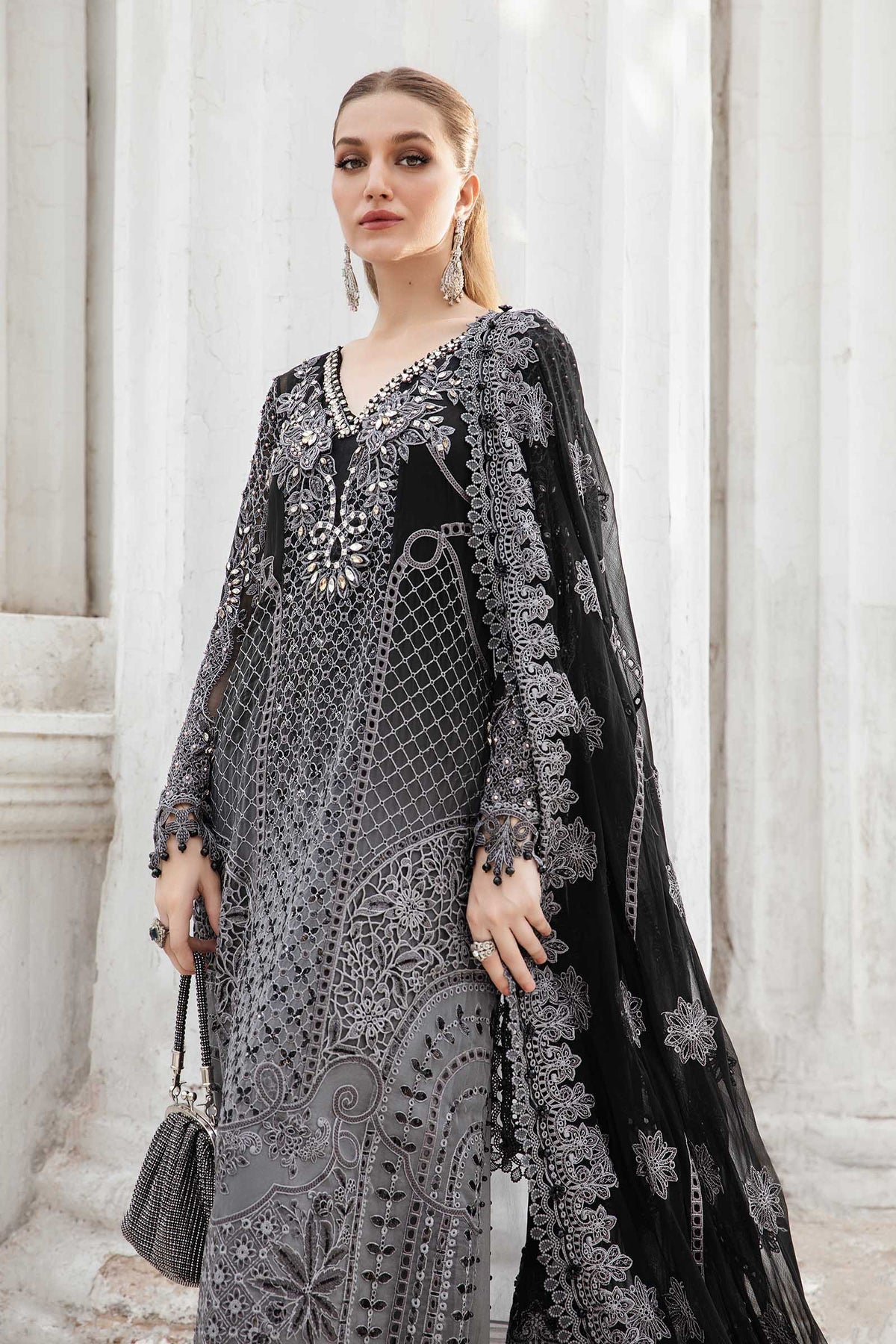 Maria B | Chiffon Formals 24 | Chiffon Suit | MPC-24-101 - House Of Hania