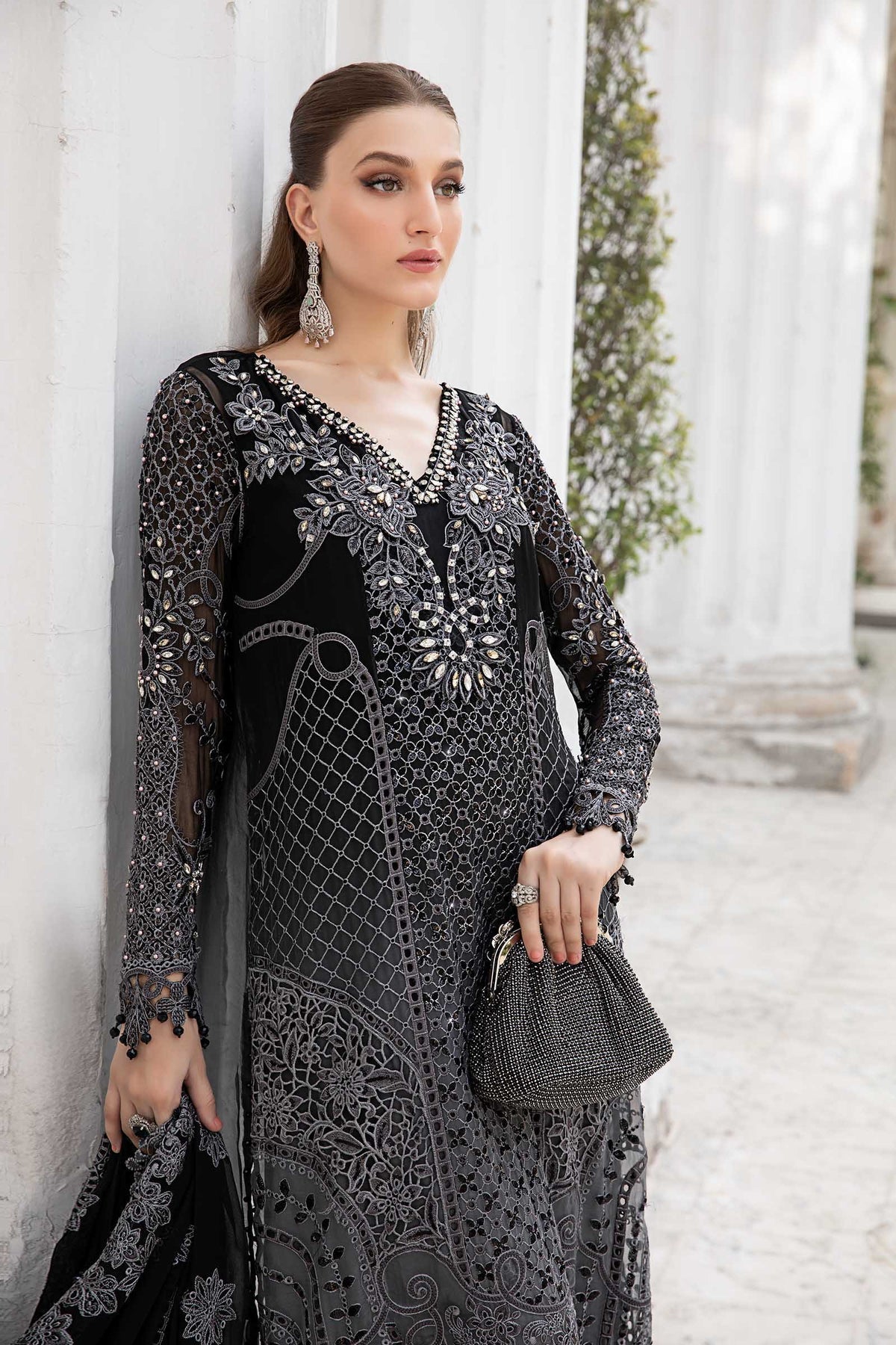 Maria B | Chiffon Formals 24 | Chiffon Suit | MPC-24-101 - House Of Hania