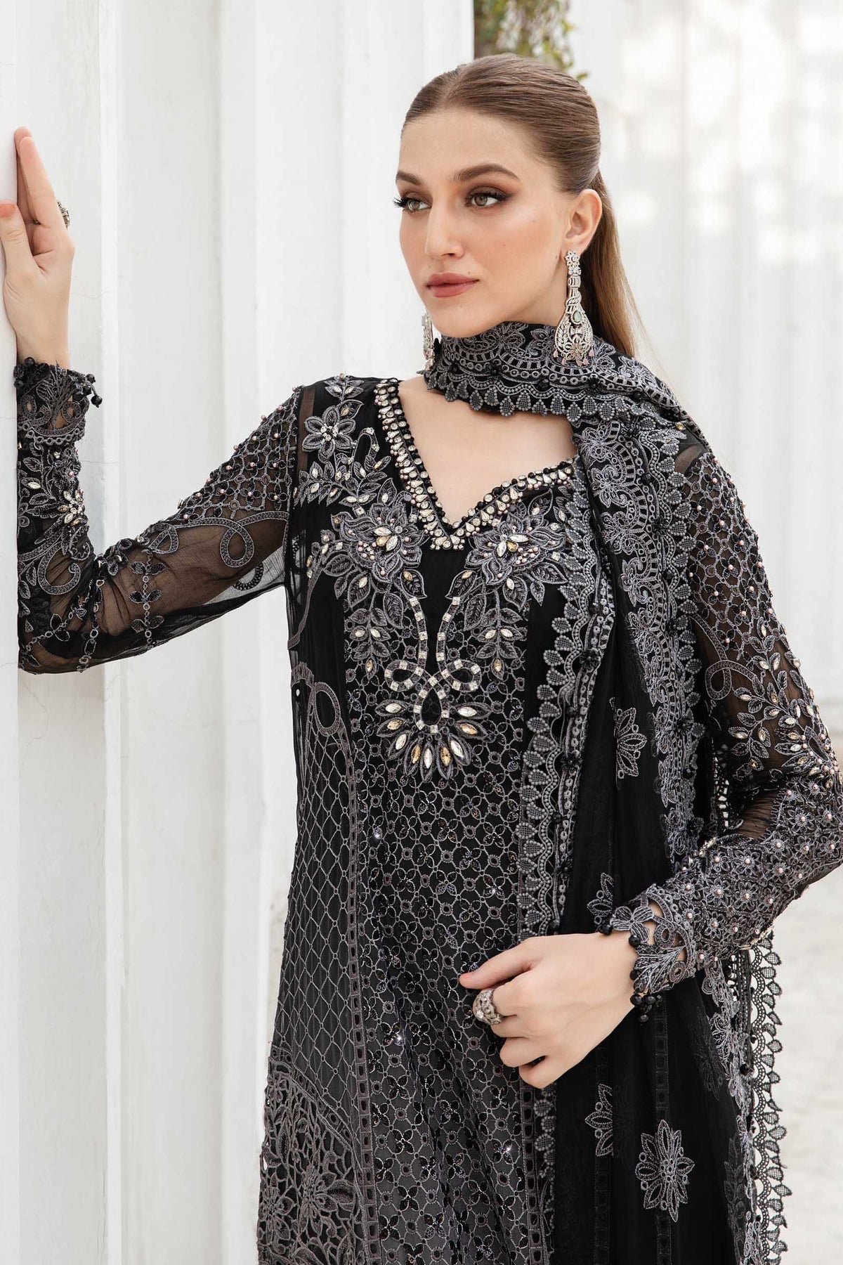 Maria B | Chiffon Formals 24 | Chiffon Suit | MPC-24-101 - House Of Hania