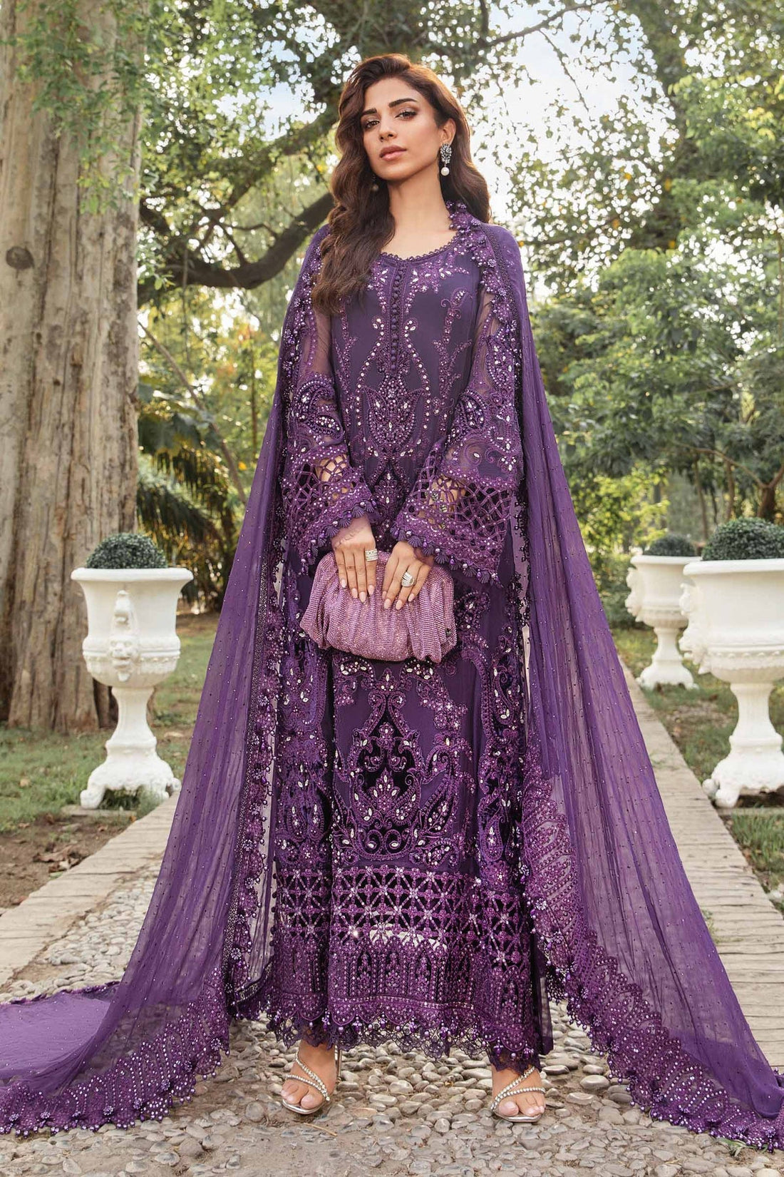 Maria B | Chiffon Formals 24 | Chiffon Suit | MPC-24-102 - House Of Hania