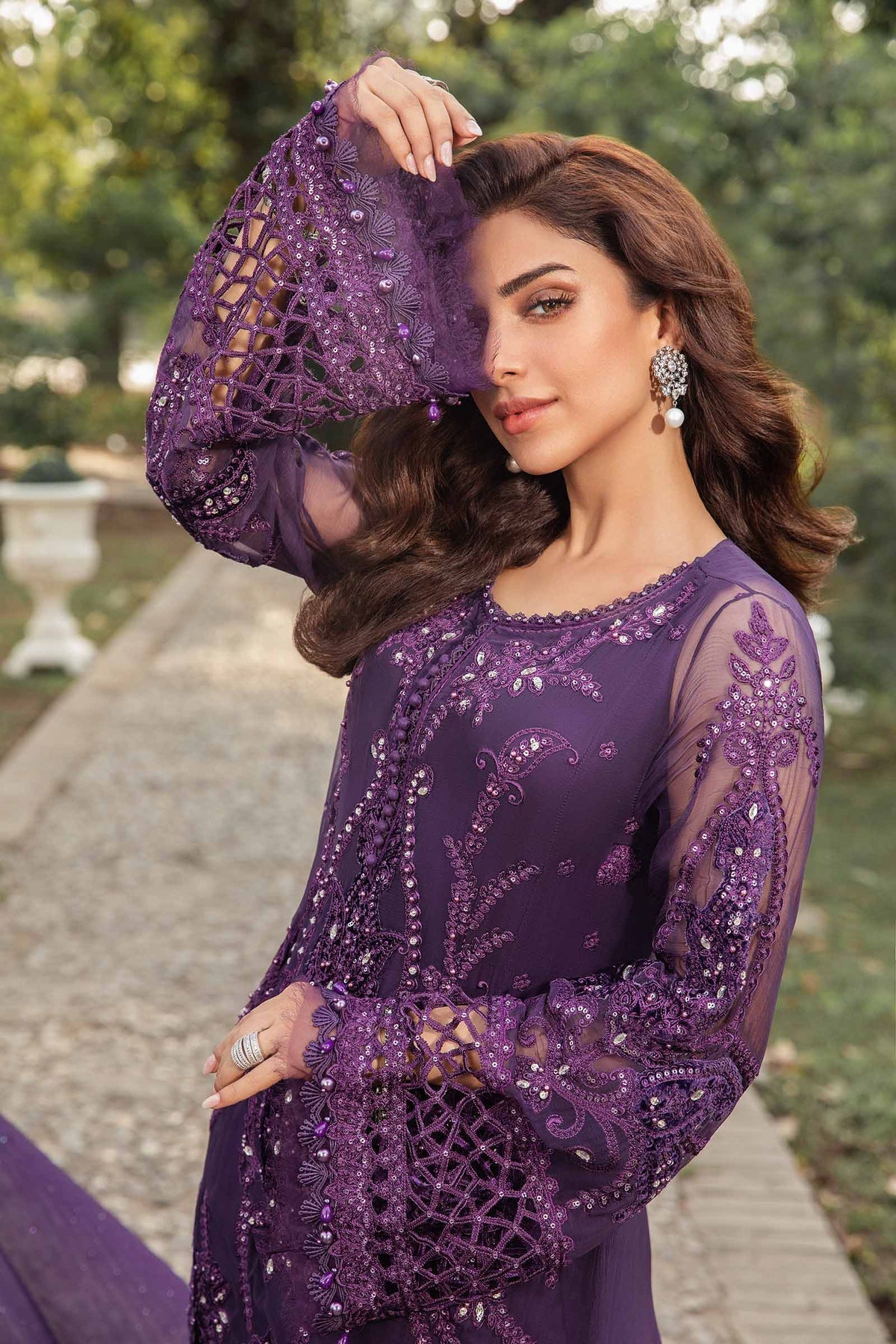 Maria B | Chiffon Formals 24 | Chiffon Suit | MPC-24-102 - House Of Hania