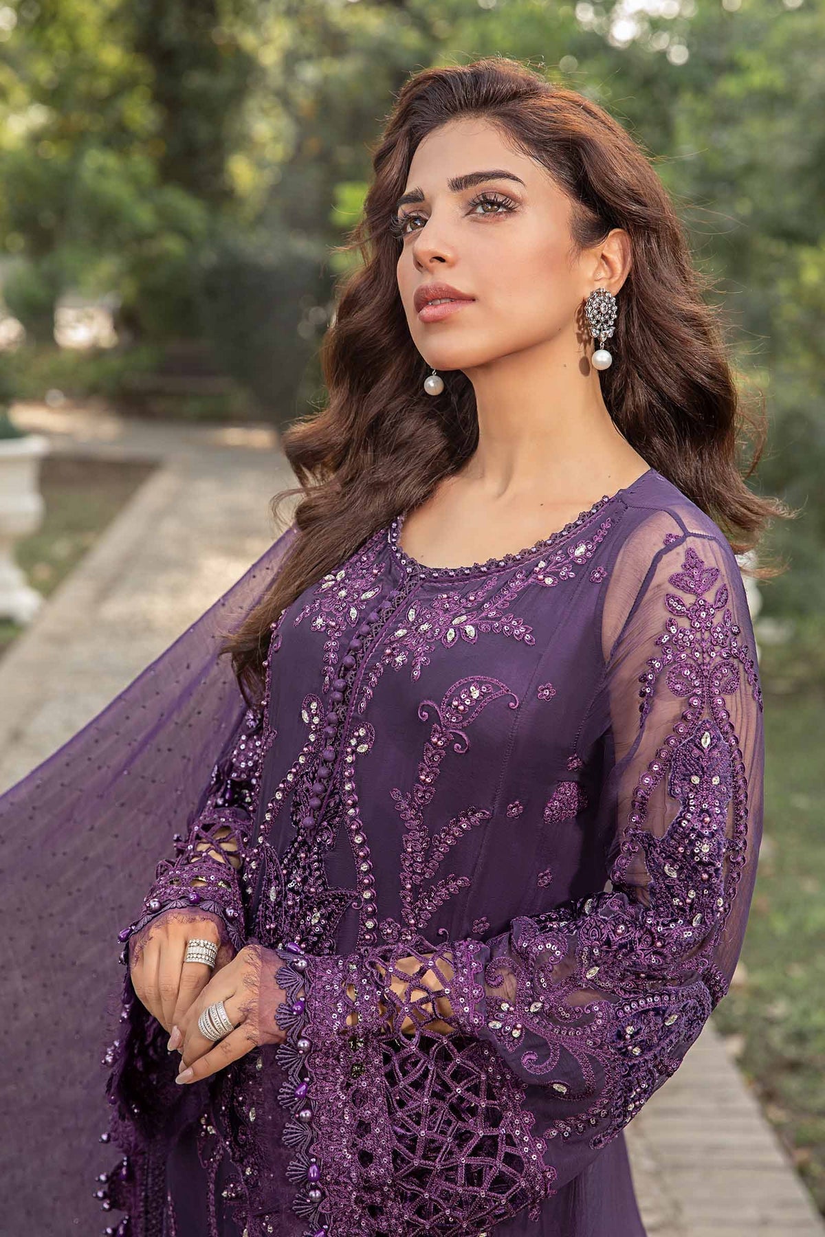 Maria B | Chiffon Formals 24 | Chiffon Suit | MPC-24-102 - House Of Hania