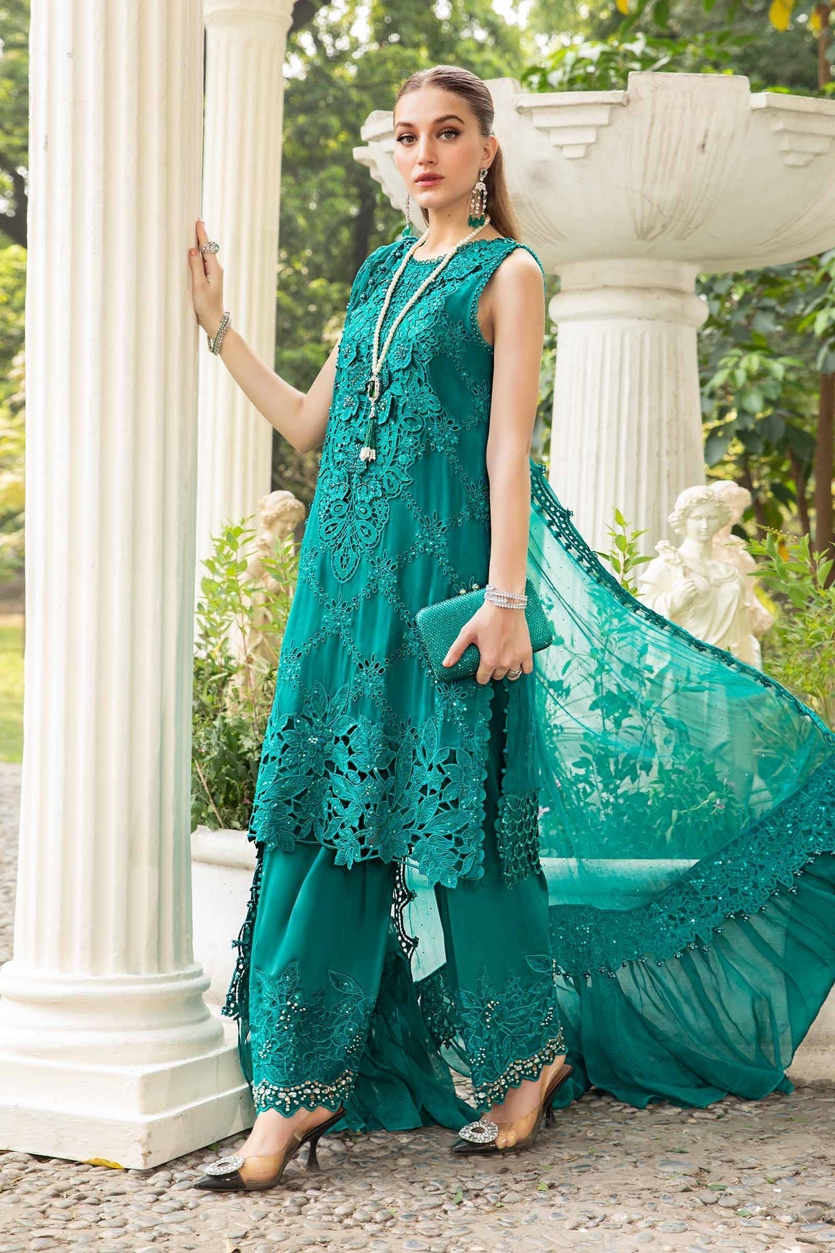Maria B | Chiffon Formals 24 | Chiffon Suit | MPC-24-105 - House Of Hania