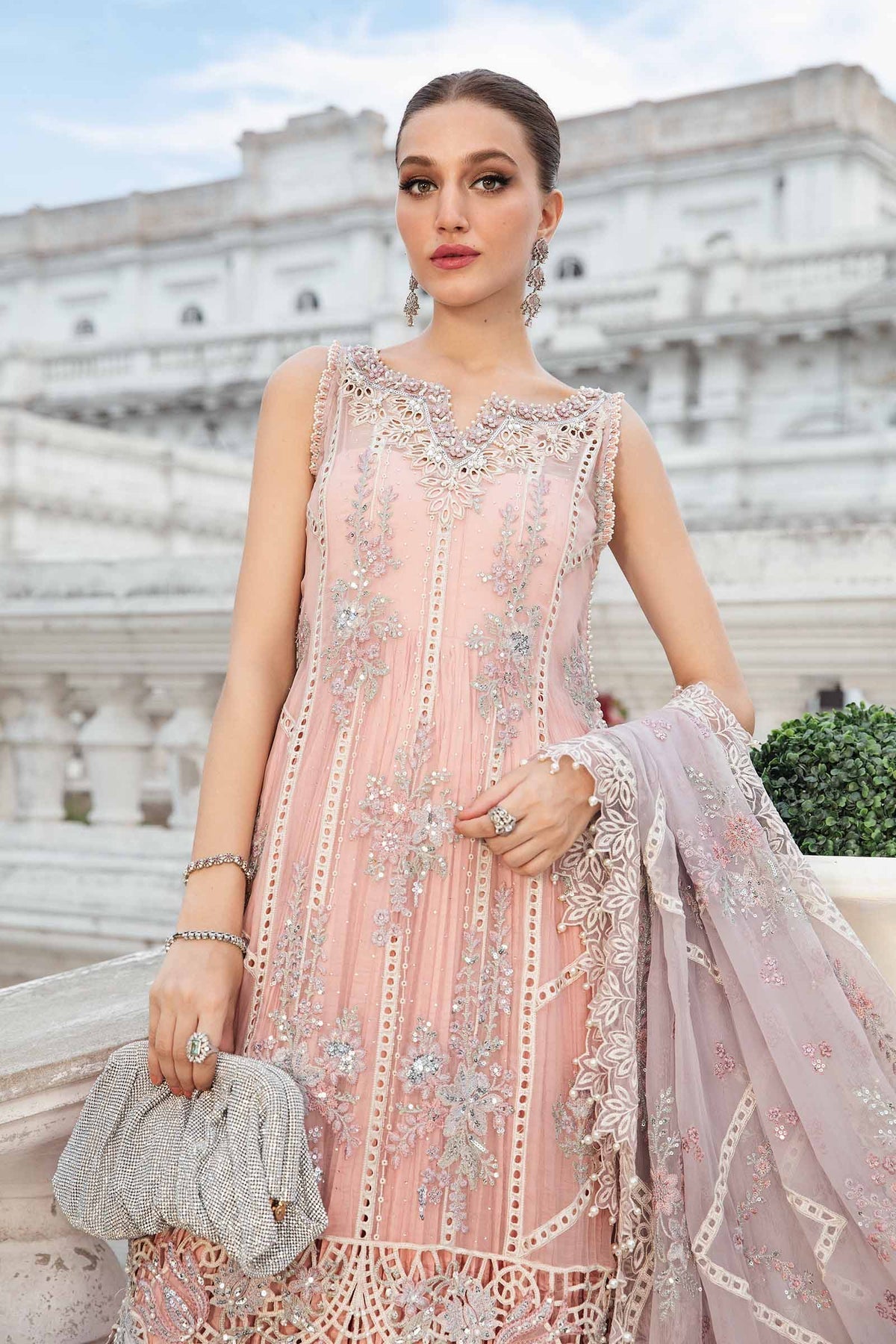Maria B | Chiffon Formals 24 | Chiffon Suit | MPC-24-106 - House Of Hania