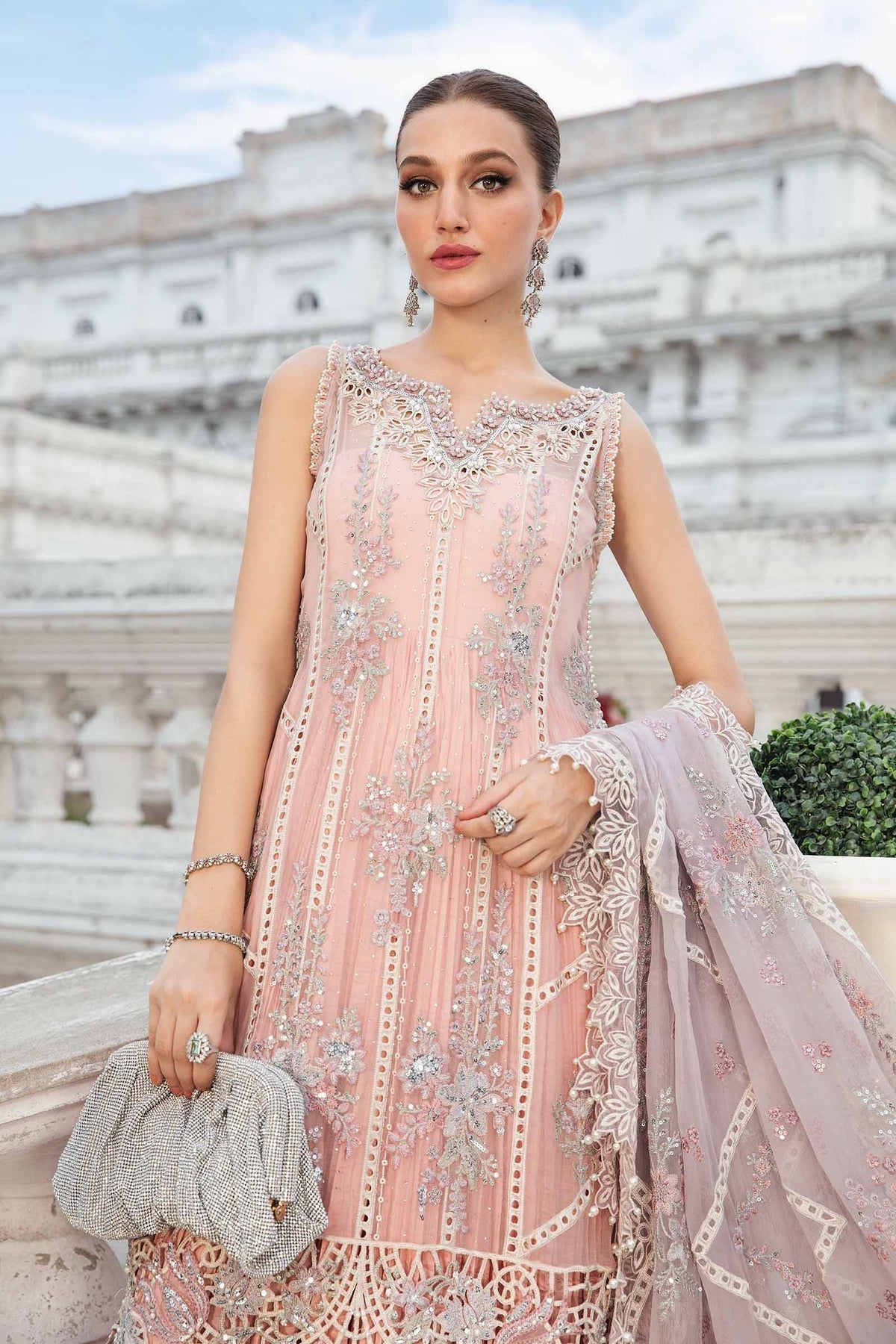 Maria B | Chiffon Formals 24 | Chiffon Suit | MPC-24-106 - House Of Hania