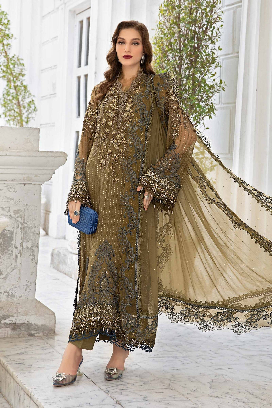 Maria B | Chiffon Formals 24 | Chiffon Suit | MPC-24-108 - House Of Hania