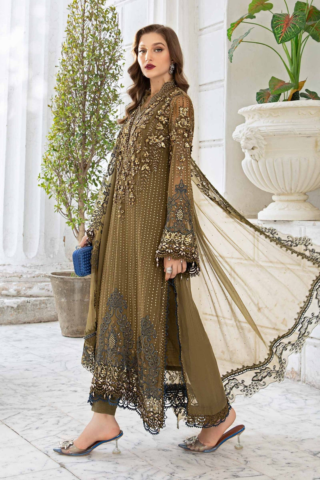 Maria B | Chiffon Formals 24 | Chiffon Suit | MPC-24-108 - House Of Hania
