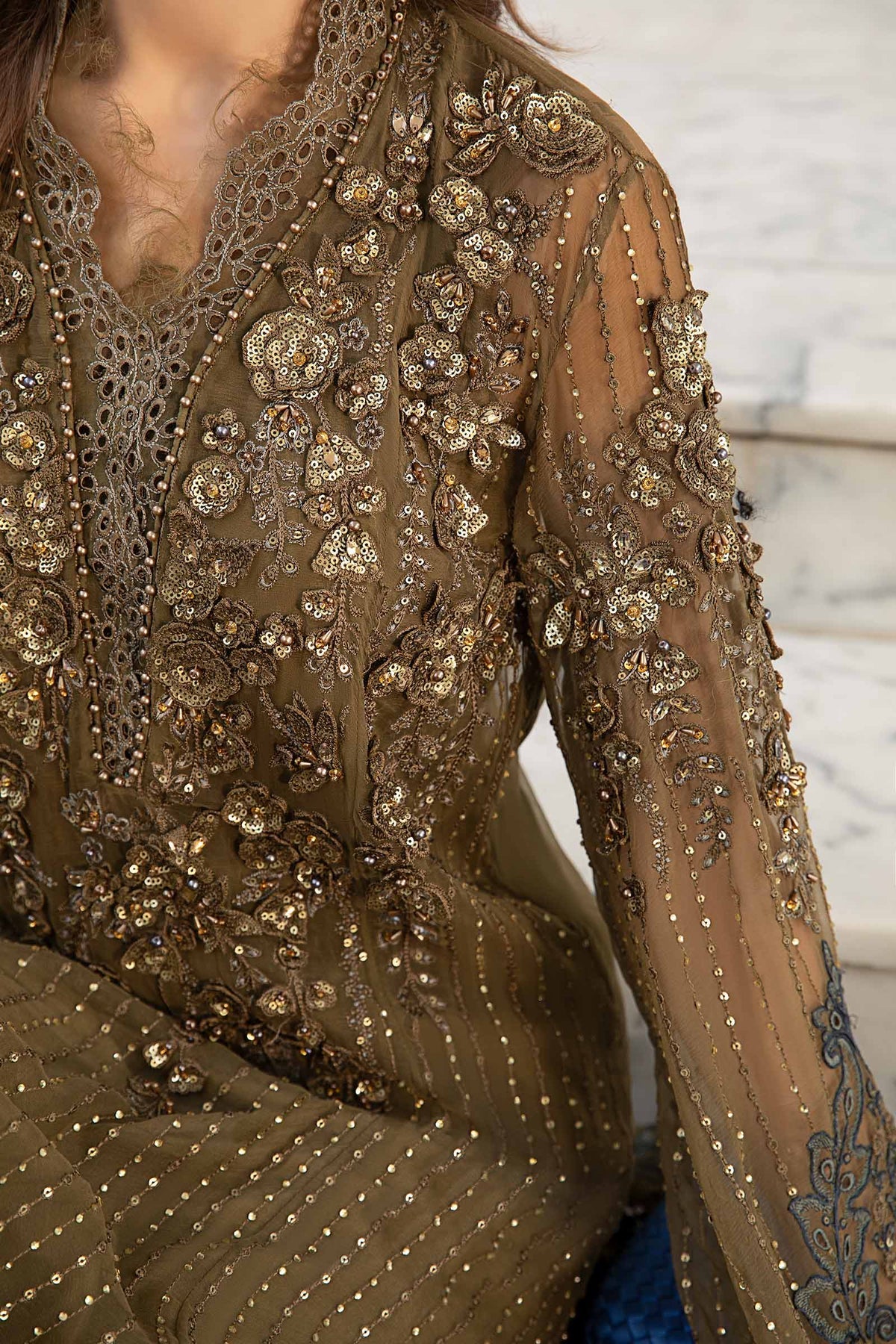Maria B | Chiffon Formals 24 | Chiffon Suit | MPC-24-108 - House Of Hania