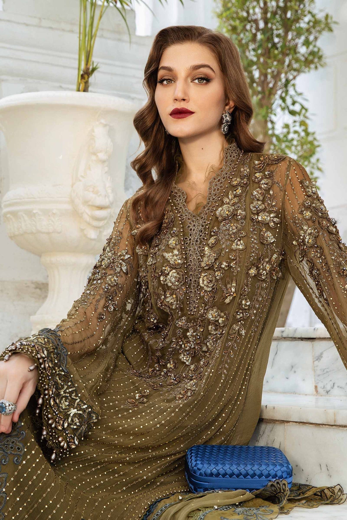 Maria B | Chiffon Formals 24 | Chiffon Suit | MPC-24-108 - House Of Hania