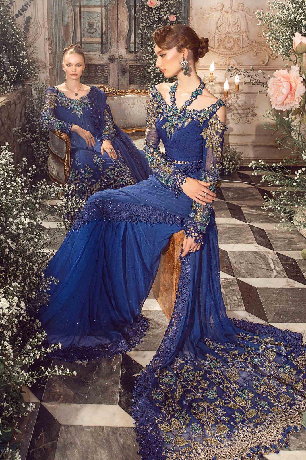Maria B - Cobalt Blue BD-2704 - House Of Hania