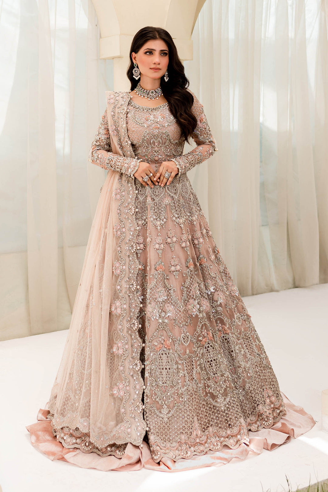 Maria B | Couture | Powder Pink MC-902 - House Of Hania