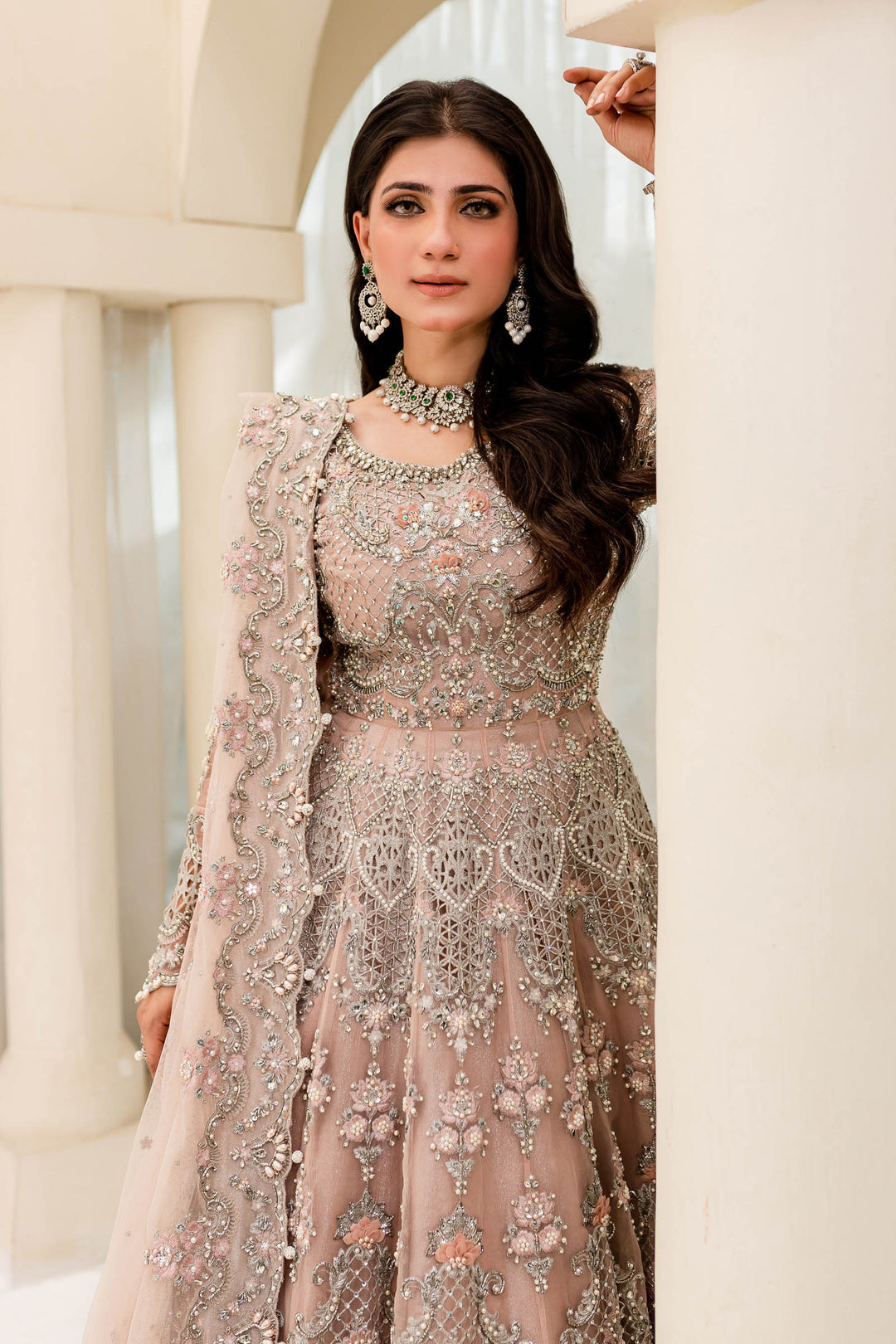 Maria B | Couture | Powder Pink MC-902 - House Of Hania