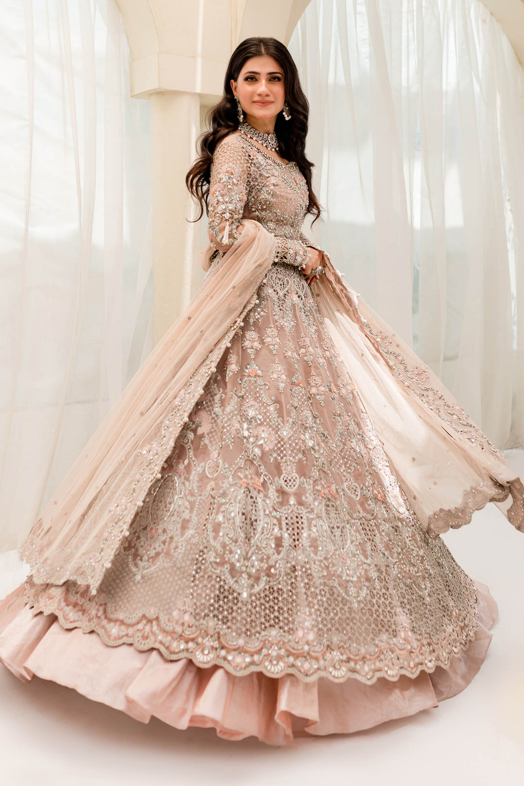 Maria B | Couture | Powder Pink MC-902 - House Of Hania