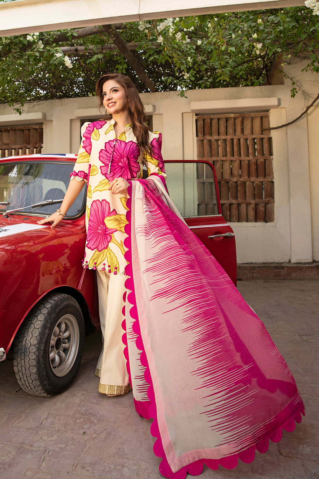 Maria B | Eid Basic Lawn | MB-CUS25-902B - House Of Hania