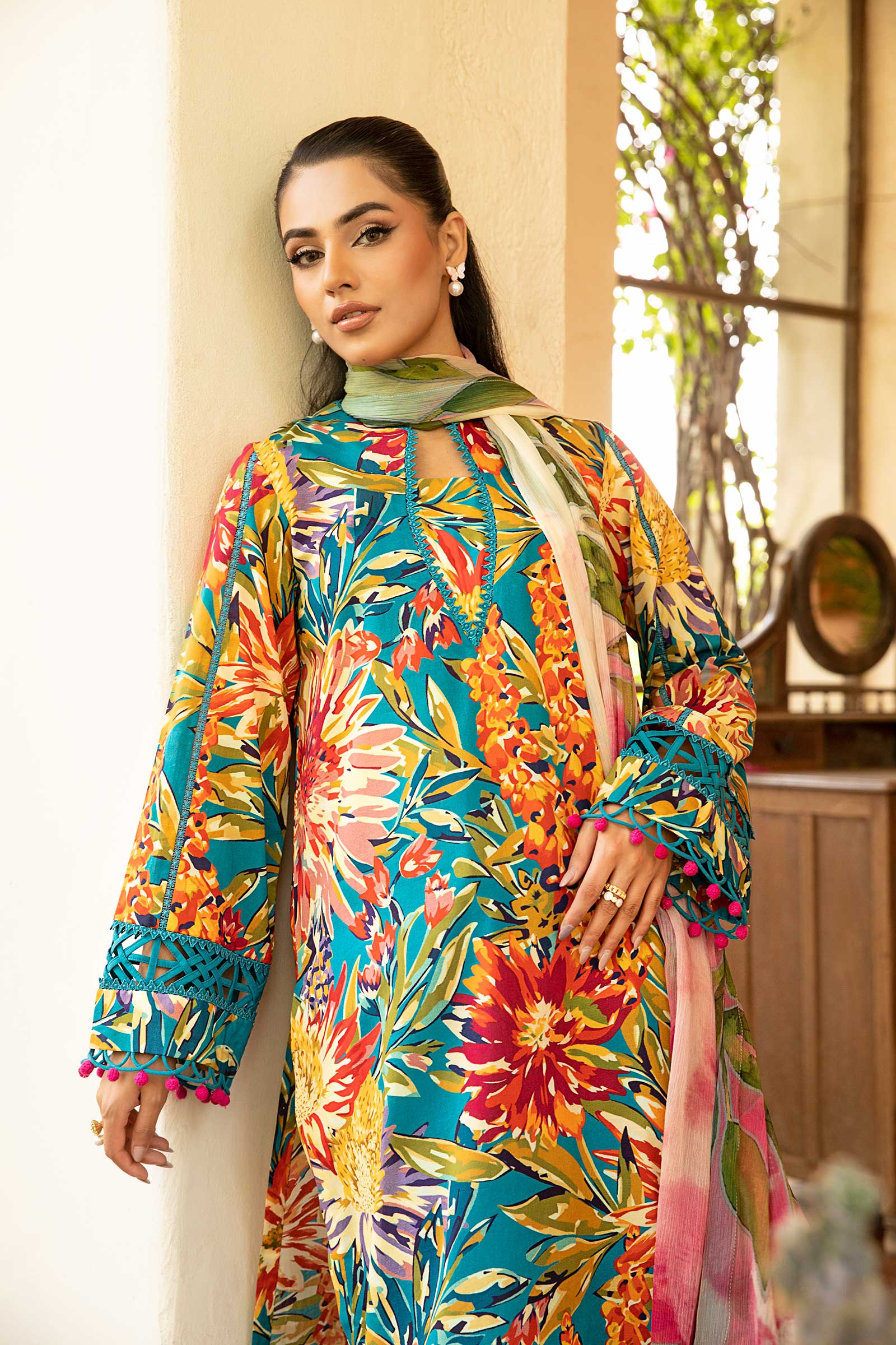Maria B | Eid Basic Lawn | MB-CUS25-903A - House Of Hania